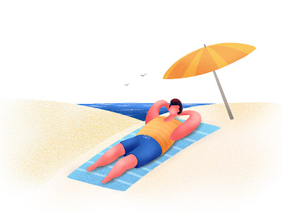 Beach Day beach illustration illustrator procreate procreate app relax