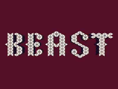 Beastly typeface font illustrator triangle type typeface warm up weekly challenge weekly warm up