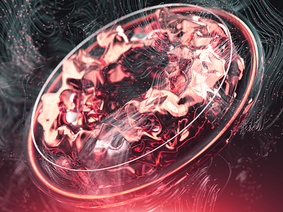 Red Circle 3d c4d cg cinema4d cloner fire houdini motiondesign octane redshift render