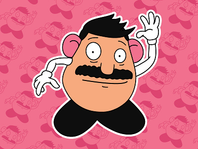 Bob Belcher X Mr. Potato Head bob belcher bobs burgers cartoons illustration mashup mashups mr potato head smash stickers tina belcher toy story vector