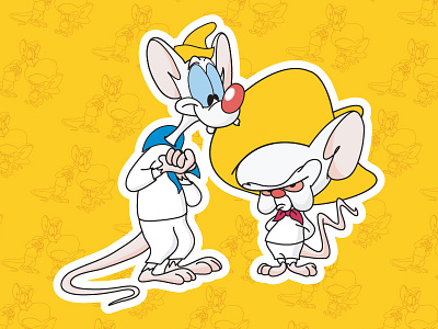 Pinky & The Brain X Speedy Gonzales & Slowpoke cartoons illustration mashup mashups movie pinky slowpoke smash speedy gonzales stickers the brain vector