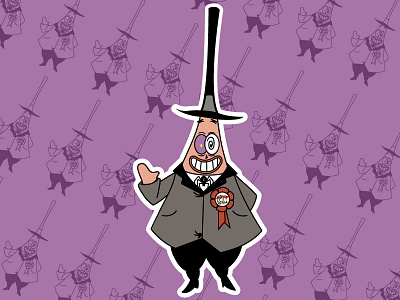 Patrick X Mayor cartoons illustration jack skellington mashup mashups mayor nightmare patrick smash spongebob stickers vector