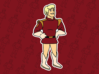 Fred Jones X Zapp Brannigan cartoon fred fry futurama illustration mashup scooby doo smash stickers vector zapp