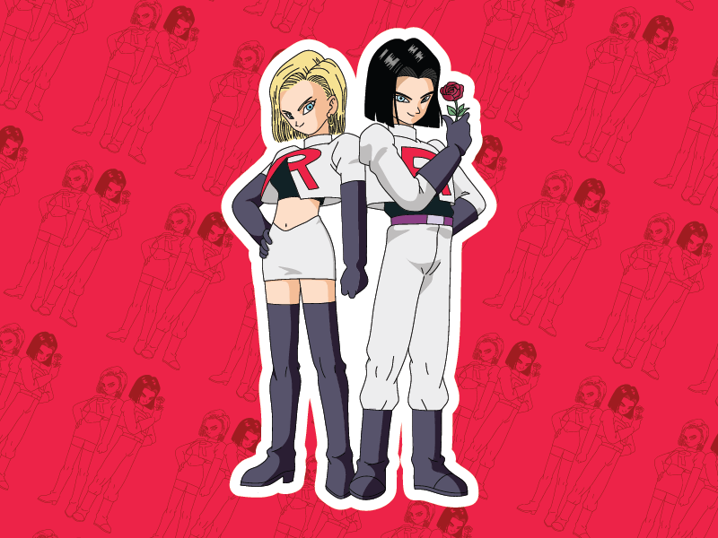 Android 17 and 18 X Team Rocket.