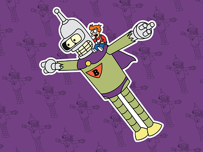 Bender & Fry X Frankenstein Jr & Buzz Conroy