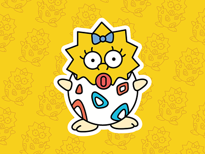 Maggie Simpson X Togepi cartoons illustration maggie mashup mashups pokemon simpsons smash stickers togepi tv vector