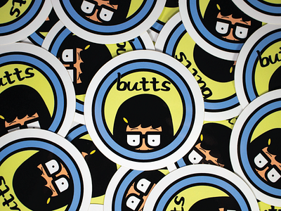 Tina Belcher X Daria Stickers bobs burgers butts cartoons daria illustration jane lane mashup mashups smash stickers tina belcher vector