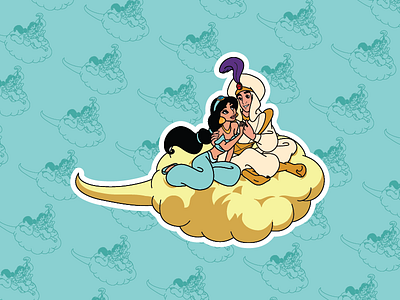 Aladdin x Dragon Ball aladdin anime cartoons dragon ball goku illustration jasmine mashup mashups smash stickers vector
