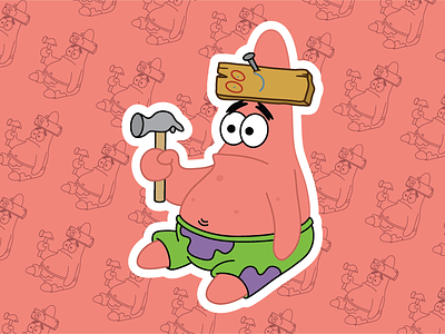 Patrick X Mayor cartoons ed ed and eddy illustration mashup mashups patrick plank smash spongebob stickers vector