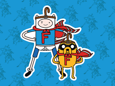 Finn & Jake X Quailman & Quaildog adventure time cartoons finn illustration jake mashup mashups smash stickers tv vector