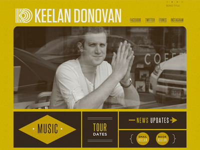 Keelan Donovan Website band band website music web web design website