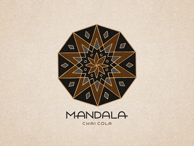 Mandala Chai Cola branding chai cola hand drawn identity logo mandala soda tea