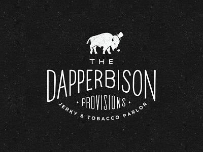 The Dapper Bison bison branding buffalo dapper gentleman identity jerky logo pipe provisions restaurant tobacco