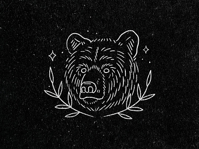 Bear bear hand drawn illustration line minimal monoline