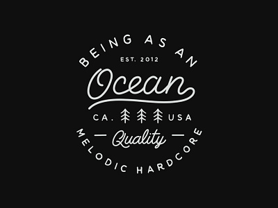Being As An Ocean badge emblem hand drawn hand lettering lettering type typography vintage