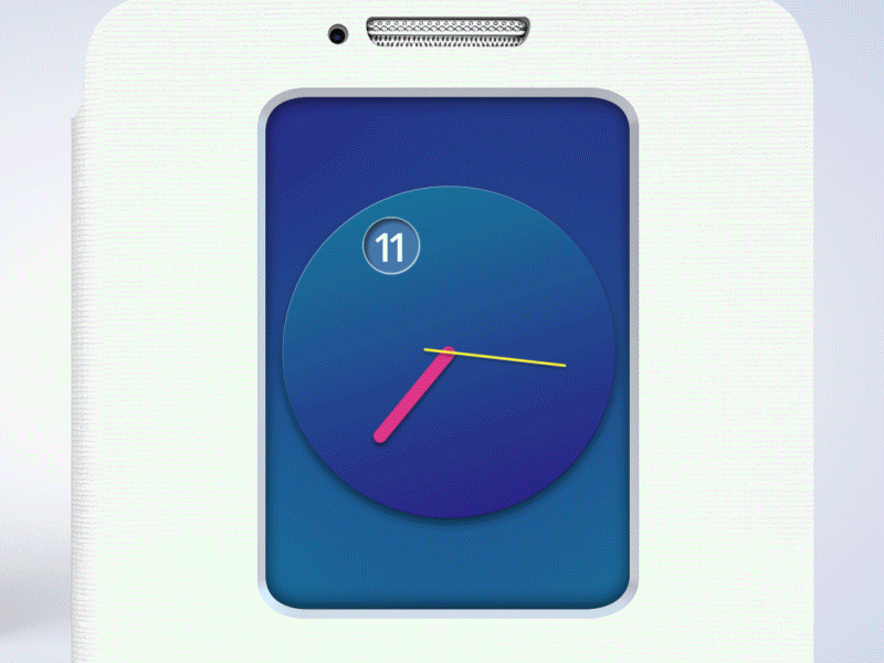 Analogue/Digital Clock 2d after effects animation app interaction mobile motion ui ux weather