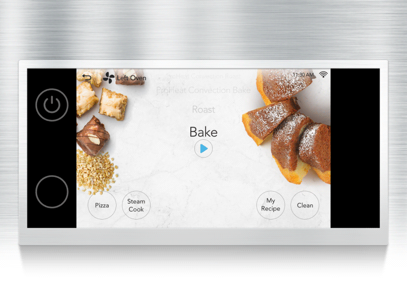 Smart touch-screen oven interface