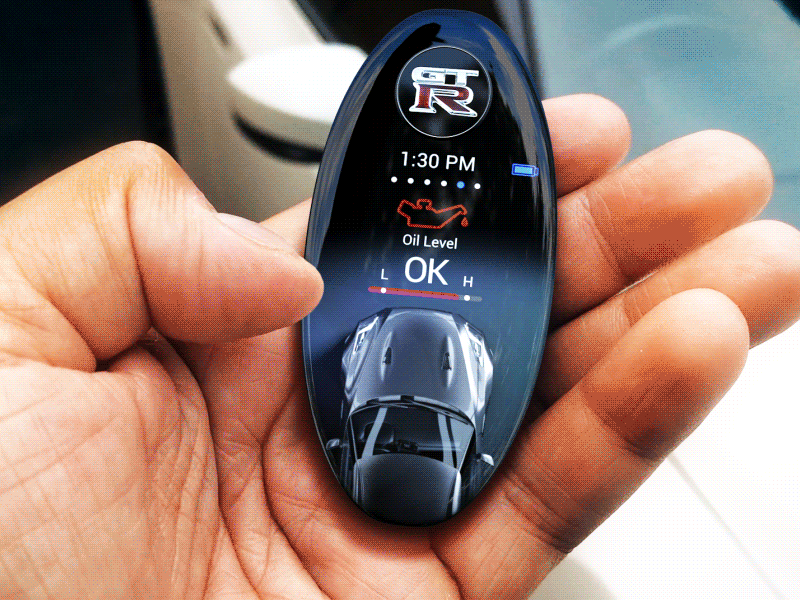 Smart Key Fob 3d animation app design motion ui ux