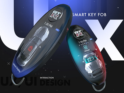 Gtr Smart Key Fob 3d animation app design graphic motion product ui ux