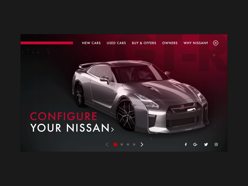 GT-R Homepage Concept 3d after effects animation c4d design graphic interaction interaction design motion typography ui ux