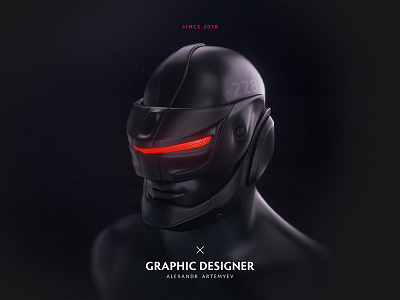 Black Robot 3d black c4d cinema cinema4d cyborg daily design fashion illustration photoshop robot