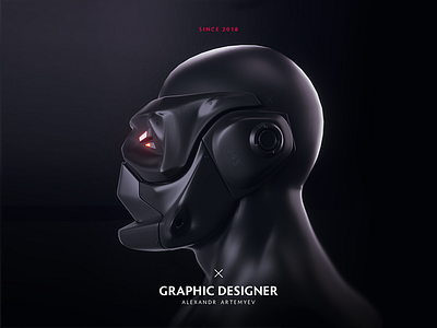 Black Robot 2 3d black c4d cinema cinema4d cyborg daily design fashion illustration photoshop robot