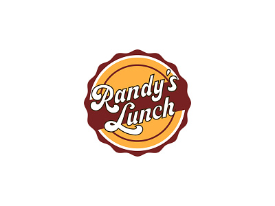 Randy's Lunch branding burger debut design dribbble logo lunch red yellow