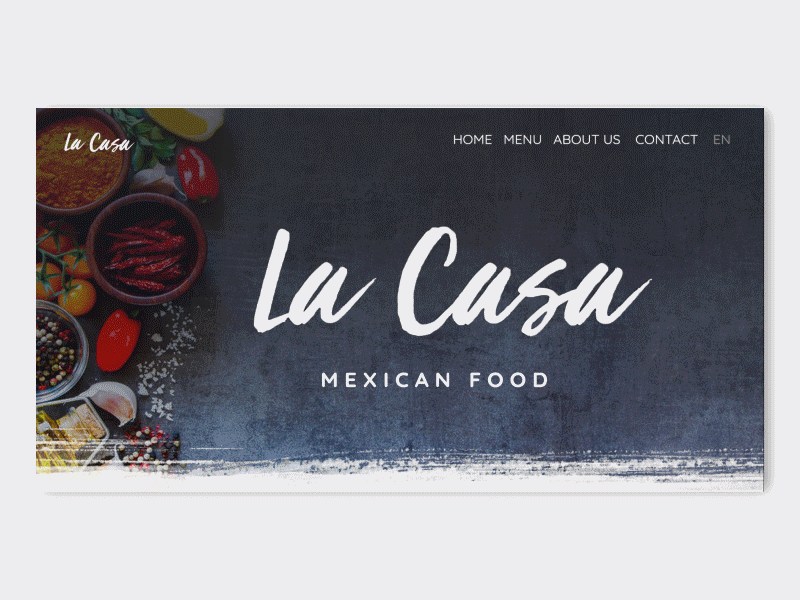 La Casa animation art food gif landing motion restaurant ui ux web webdesign website