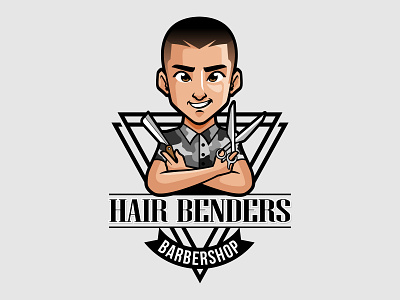 hair benders branding characterdesign design illustration logo logodesign mascot mascot character mascot design vector