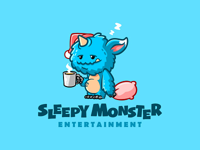 sleepy monster entertainment branding characterdesign design illustration logo logodesign mascot mascot character mascot design vector
