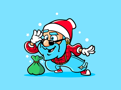 urban santa branding characterdesign design illustration logodesign mascot mascot character mascot design pictoftheday vector