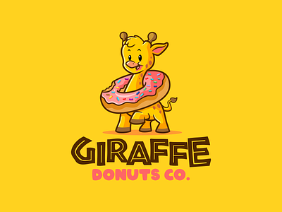 giraffe donuts co. branding characterdesign design illustration logo logodesign mascot mascot character mascot design vector