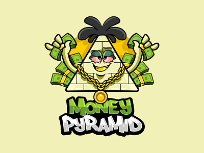 money pyramid branding characterdesign clothing brand design illustration logo logodesign mascot mascot character mascot design mascot logo vector