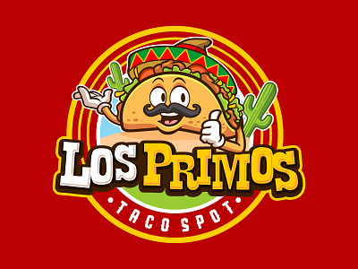 los primos taco spot branding characterdesign design illustration logo logodesign mascot ui vector