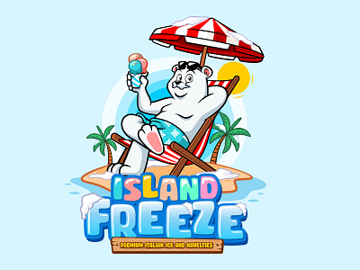 island freeze branding characterdesign design illustration logo logodesign mascot vector