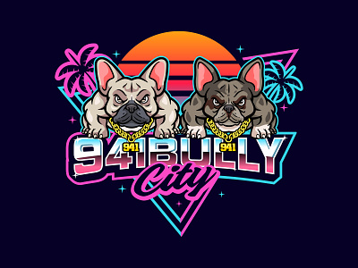 941 bully city logo branding characterdesign design frenchies graphic design illustration logo mascot vector