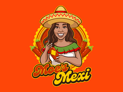 moe's mexi mascot logo characterdesign design illustration logodesign mascot mexico vector
