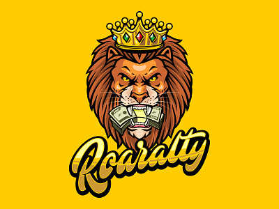 Roaralty branding cool graphic design lion logo tshirt