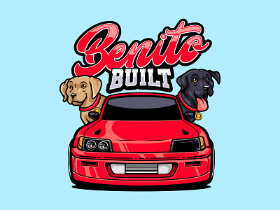 Benito Built cartoon dog labrador logo logocartoon logodesign logoemblem mascot