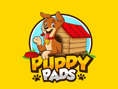 puppy pad mascot logo design branding characterdesign design dog illustration logo logodesign mascot mascot character mascot design mascot logo puppy vector