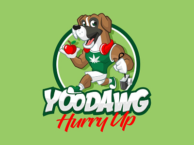 yoodawg hurry up branding characterdesign design dog gym icon illustration logo logodesign mascot mascot character mascot design mascot logo self vector