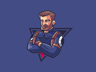 Nomad (steve rogers) avenger branding captainamerica characterdesign design illustration infinitywar logo mascot steverogers vector