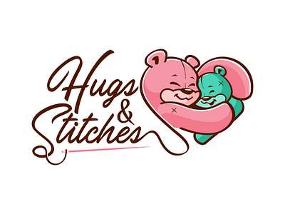 Hugs and stitches love designs bear