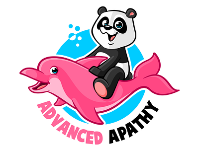 Advanced apathy mascotdesign panda dolphin