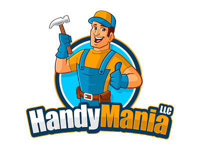 Handymania mascotdesign logo forsale