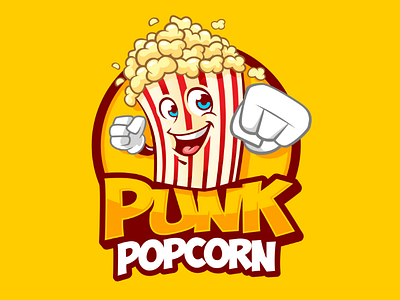 Punk popcorn characterdesign mascot