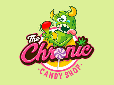 chronic candy shop branding cannabies characterdesign clothing clothing brand design illustration logo logodesign mascot mascot character mascot design mascot logo vector