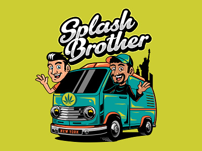 splash brother branding characterdesign design illustration logodesign mascot vector