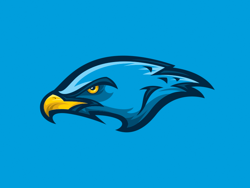 blue falcon head logo