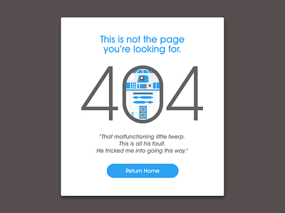 Daily UI, 008 "404 Page"